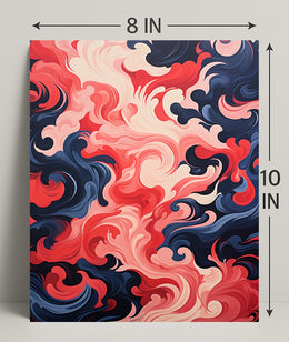 Swirling Abstract Waves Abstract Poster