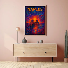 Naples Sunset Dreamscape Poster