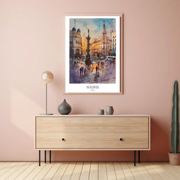 Madrid Cityscape Poster PosterGoat