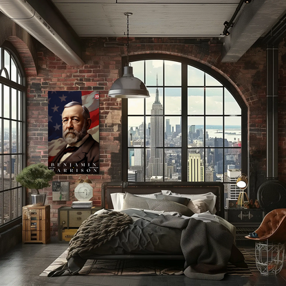 Benjamin Harrison 23rd President Of The United States Portrait