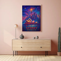 Sydney Opera House Vibrant Artistic Poster Print