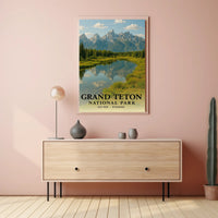 Grand Teton National Park Scenic Poster Print
