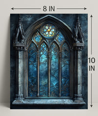 Gothic Stained Glass Window Poster