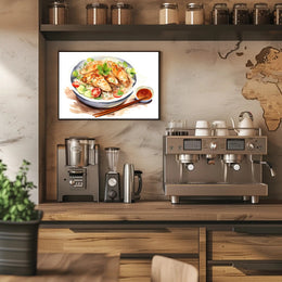 Culinary Delight – Chicken Rice Illustration Poster