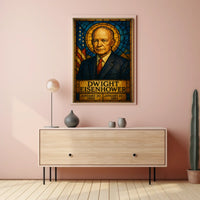Stained Glass Presidential Portrait Patriotic Historical or Presidential Poster