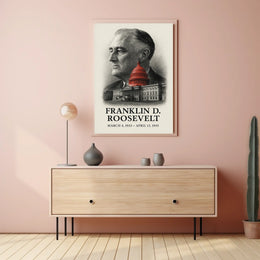 Franklin D. Roosevelt 32nd President of the United States Reflections Poster