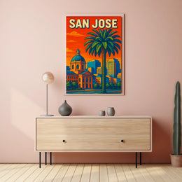 San Jose Cityscape Poster