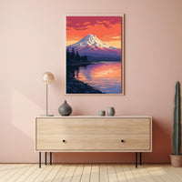 Tranquil Mountain Sunset Poster PosterGoat