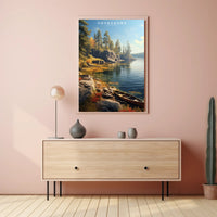 Voyageurs National Park Autumn Poster Wall Art Print