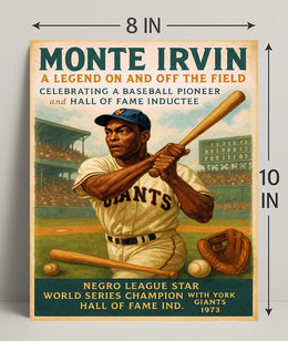 Monte Irvin A Baseball Legend Poster PosterGoat