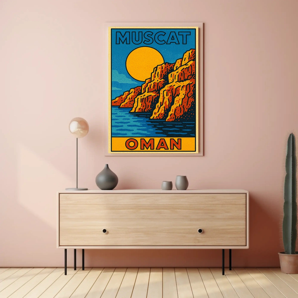 Muscat, Oman Scenic Travel Poster