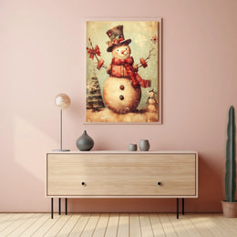 Festive Snowman Delight Poster
