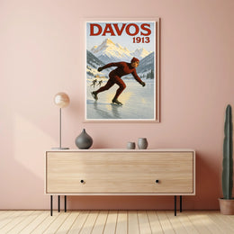 Davos 1913 Ice Skating Poster