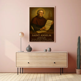 Saint Anselm Vintage Theological Art Cultural or Heritage Poster