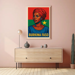 Burkina Faso Cultural Portrait Poster