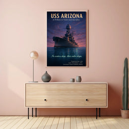 USS Arizona Poster A Legacy Of Courage For History Buffs
