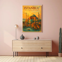 City of Bridges and Dreams Istanbul Poster