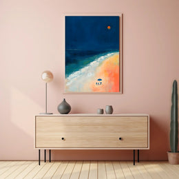 Tranquil Beach Dusk Poster Wall Art Print