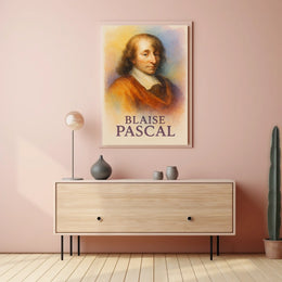 Blaise Pascal Portrait for Historical or Presidential Poster