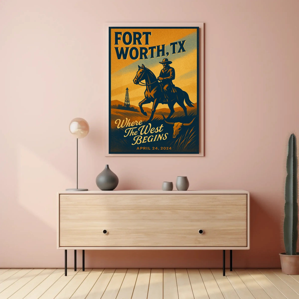 Fort Worth, TX Where the West Begins Poster
