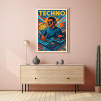 Techno Vibes Poster PosterGoat
