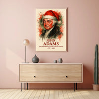 John Adams Watercolor Art Print, Historical or Presidential Poster