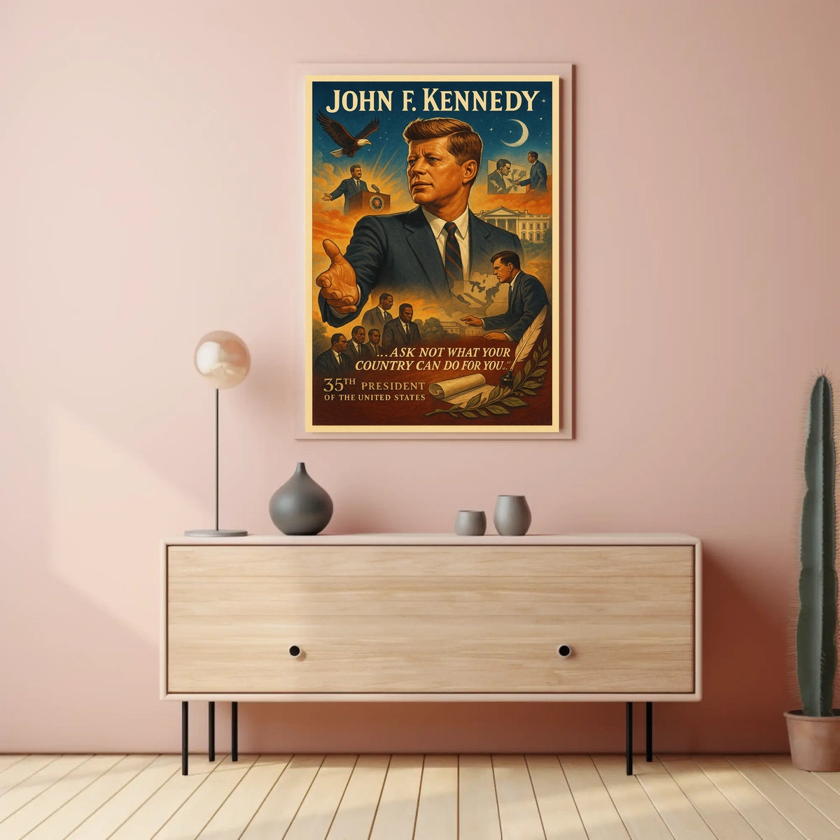 Patriotic Vintage Poster: Inspire Leadership and Civic Duty