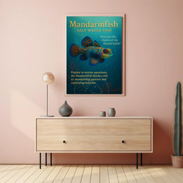 Vivid Mandarinfish Illustration for an Animal Poster