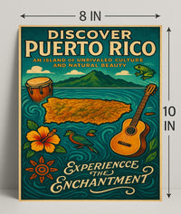 Discover Puerto Rico Vintage Travel Poster PosterGoat