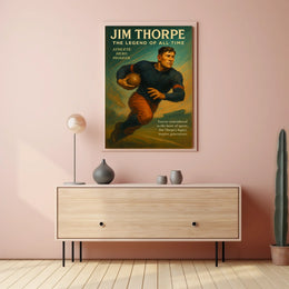 Jim Thorpe Legendary Sports Hero Poster
