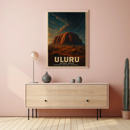Uluru Ayers Rock Desert Wanderlust Poster