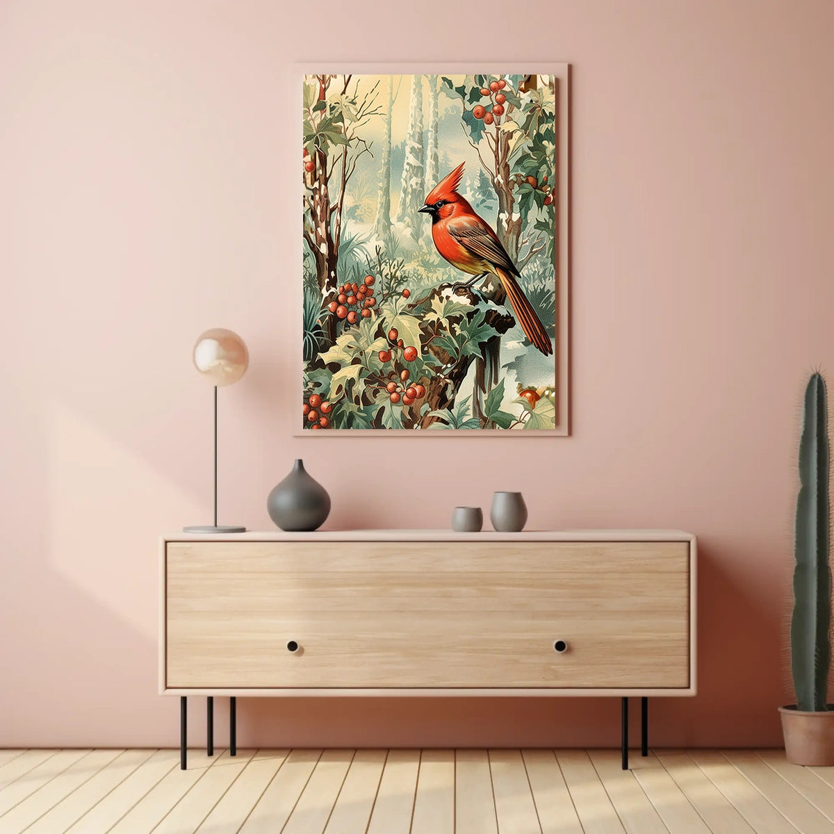 Cardinal In Winter Wonderland Poster