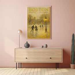 Boston Snowfall On The Common Poster