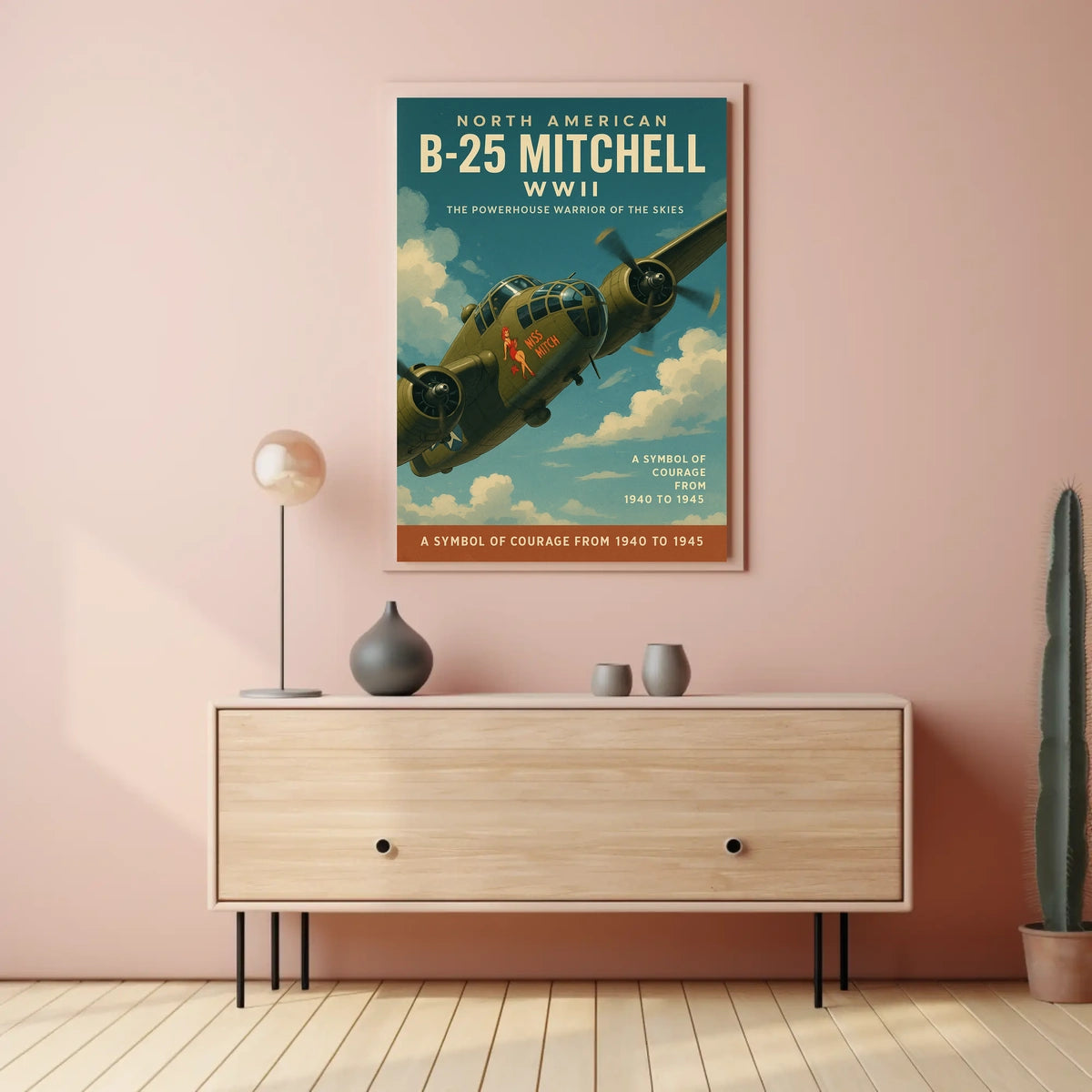 North American B-25 Mitchell WWII Icon Poster