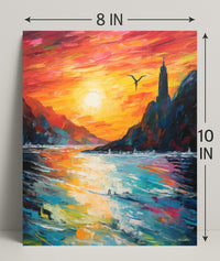 Radiant Sunset Over The Sea Poster