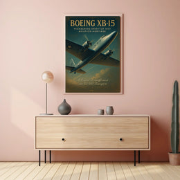 Boeing XB-15 Vintage Aviation Poster Art Print