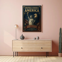 Land of the Free, Home of the Brave Poster PosterGoat