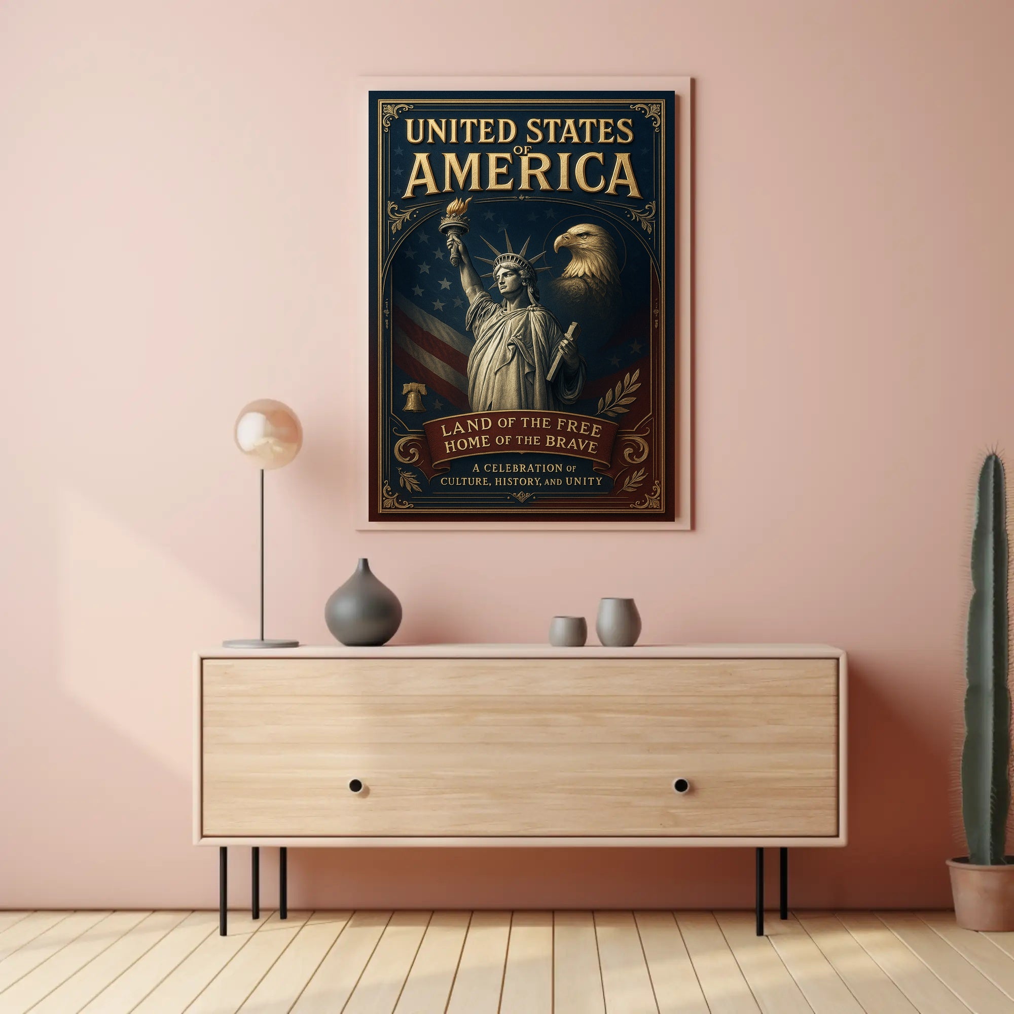 Land of the Free, Home of the Brave Poster PosterGoat