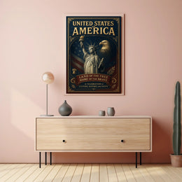Land of the Free, Home of the Brave Poster PosterGoat