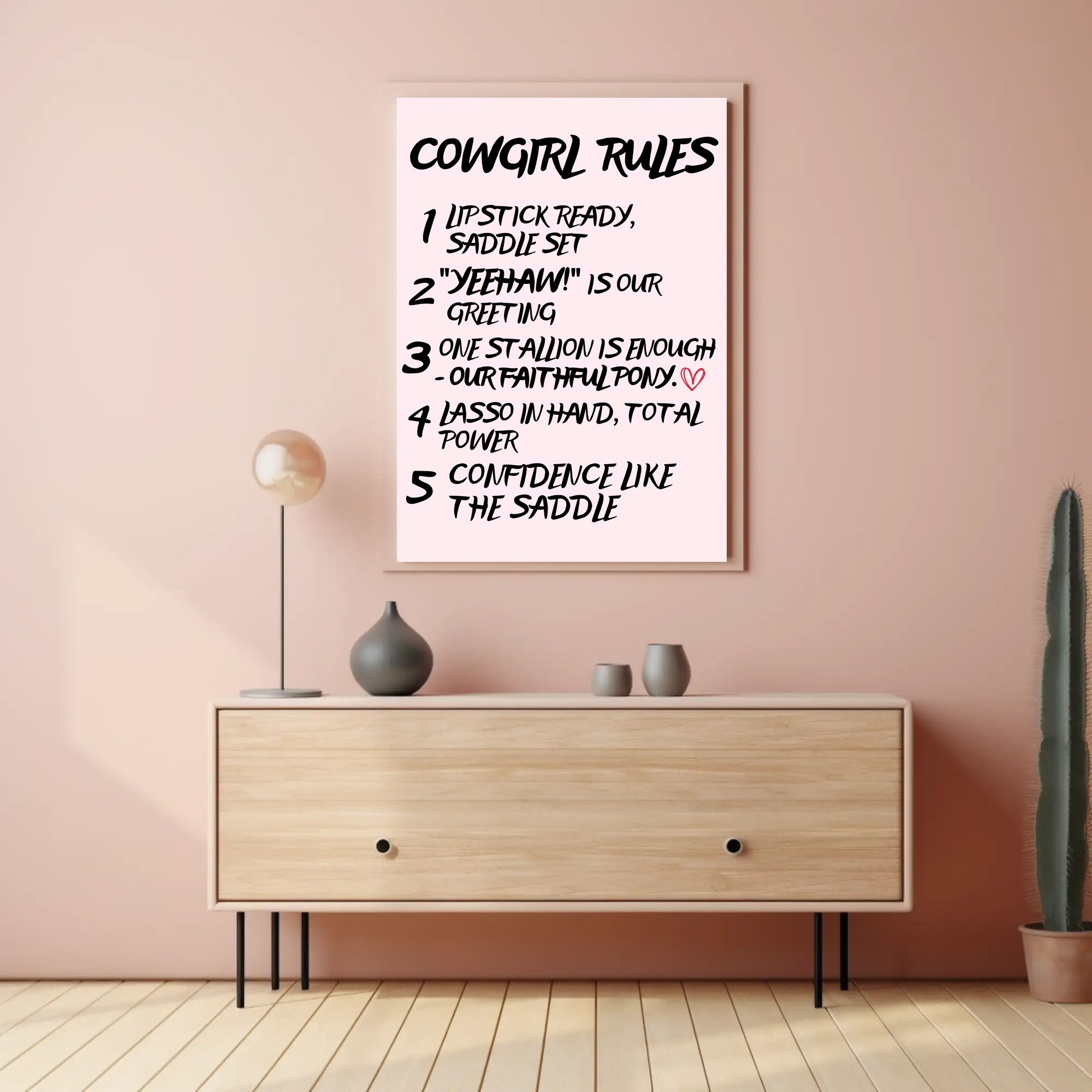 Cowgirl Empowerment Typography Poster: Motivational or Quote Poster PosterGoat