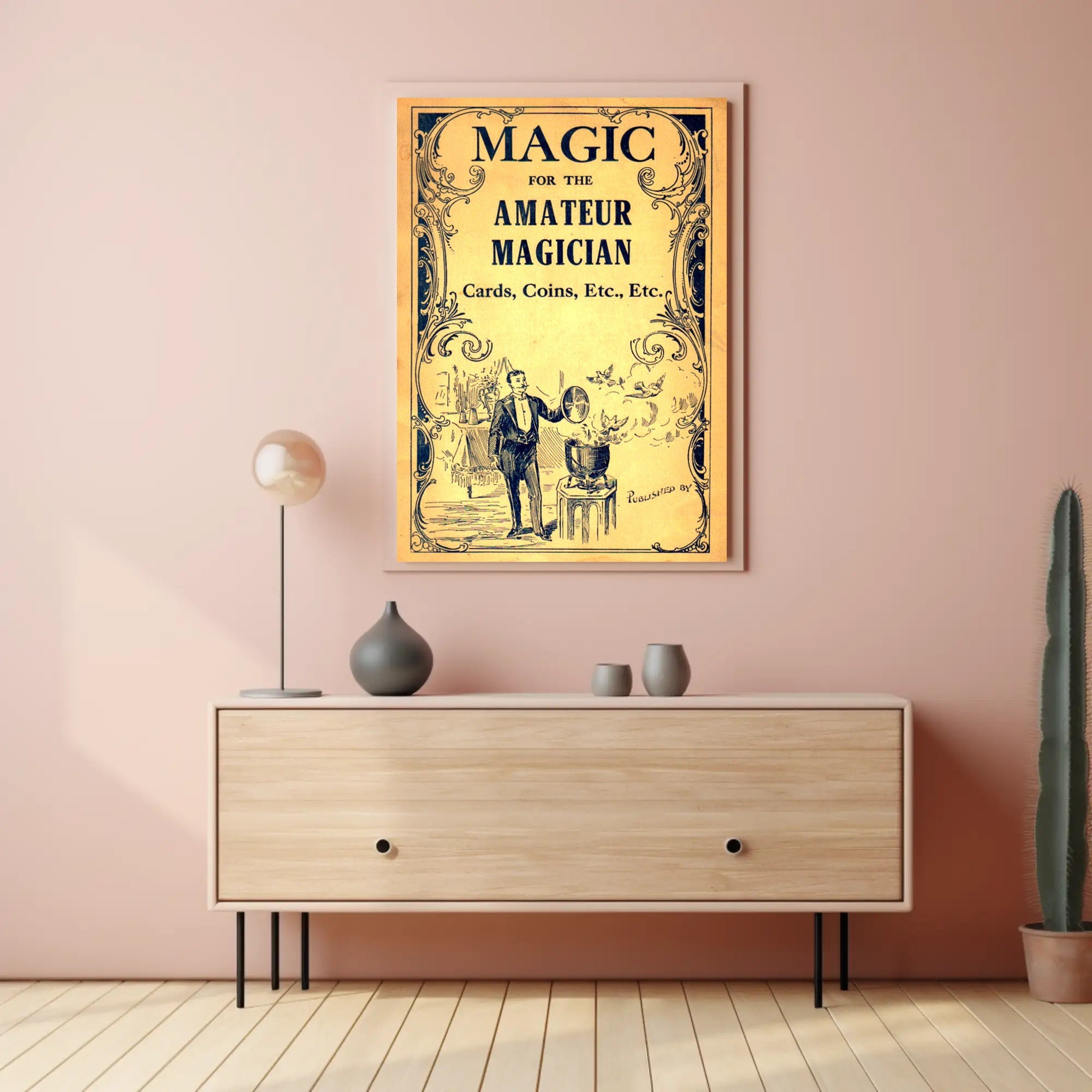 Magic for Amateur Magician Vintage Artistic Poster