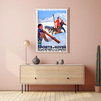 Winter Sports at Col de Voza Poster