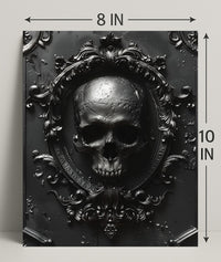 Gothic Skull Emblem Poster
