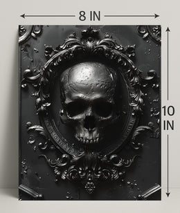 Gothic Skull Emblem Poster