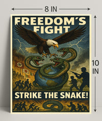 Freedom's Fight Strike the Snake! Poster PosterGoat