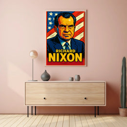 Richard Nixon Poster Historic Portrait Wall Art Decor