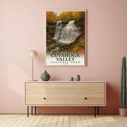 Cuyahoga Valley Waterfall Scenic Travel Poster