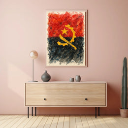 Angolan Flag Art Poster
