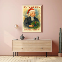 Stylized Christmas Historical Figure Portrait - Artistic Poster