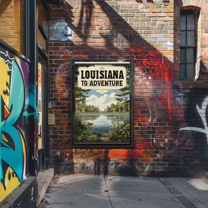 Louisiana Vintage Poster - Bayou Adventure